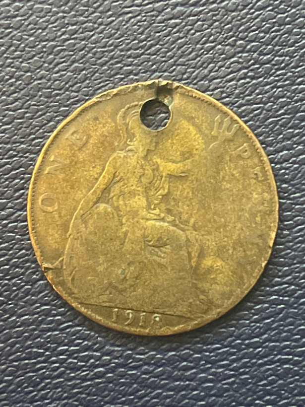 سکه انگلستان 1 پنی بزرگ سال۱۹۱۸