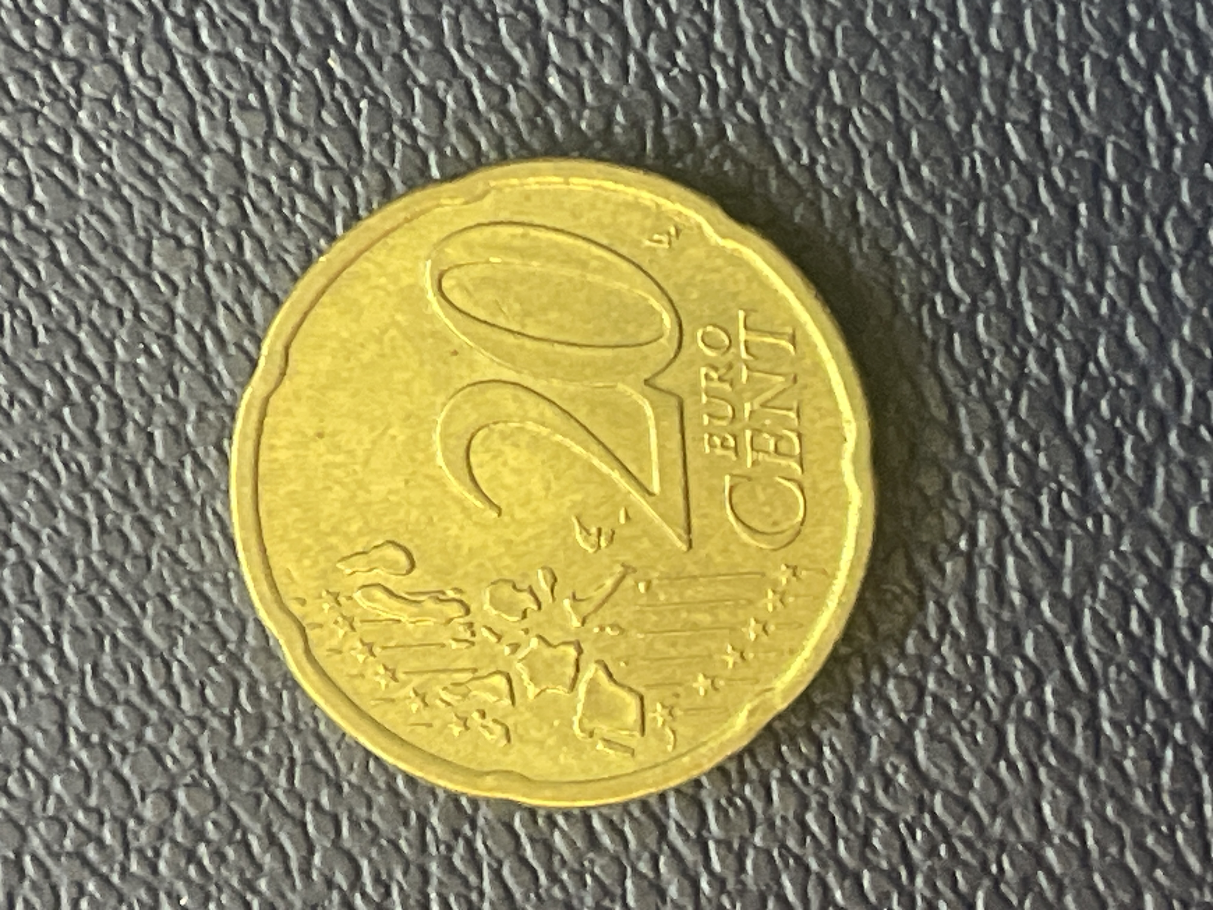 سکه 20 سنت یورو بسیار کمیاب طبق عکس