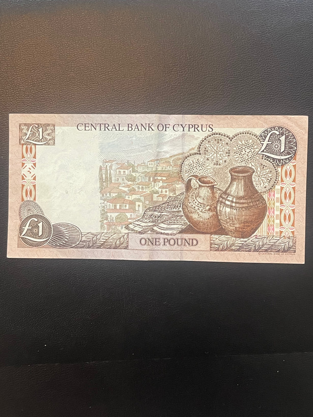 اسکناس 1 پوند قبرس کلکسیونی و کمیاب کارکرده تمیز