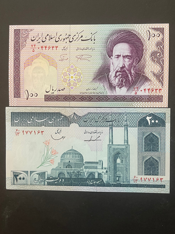 ۱۰۰ ریالی و ۲۰۰ ریالی تمیز نوستالژی شماره رندوم